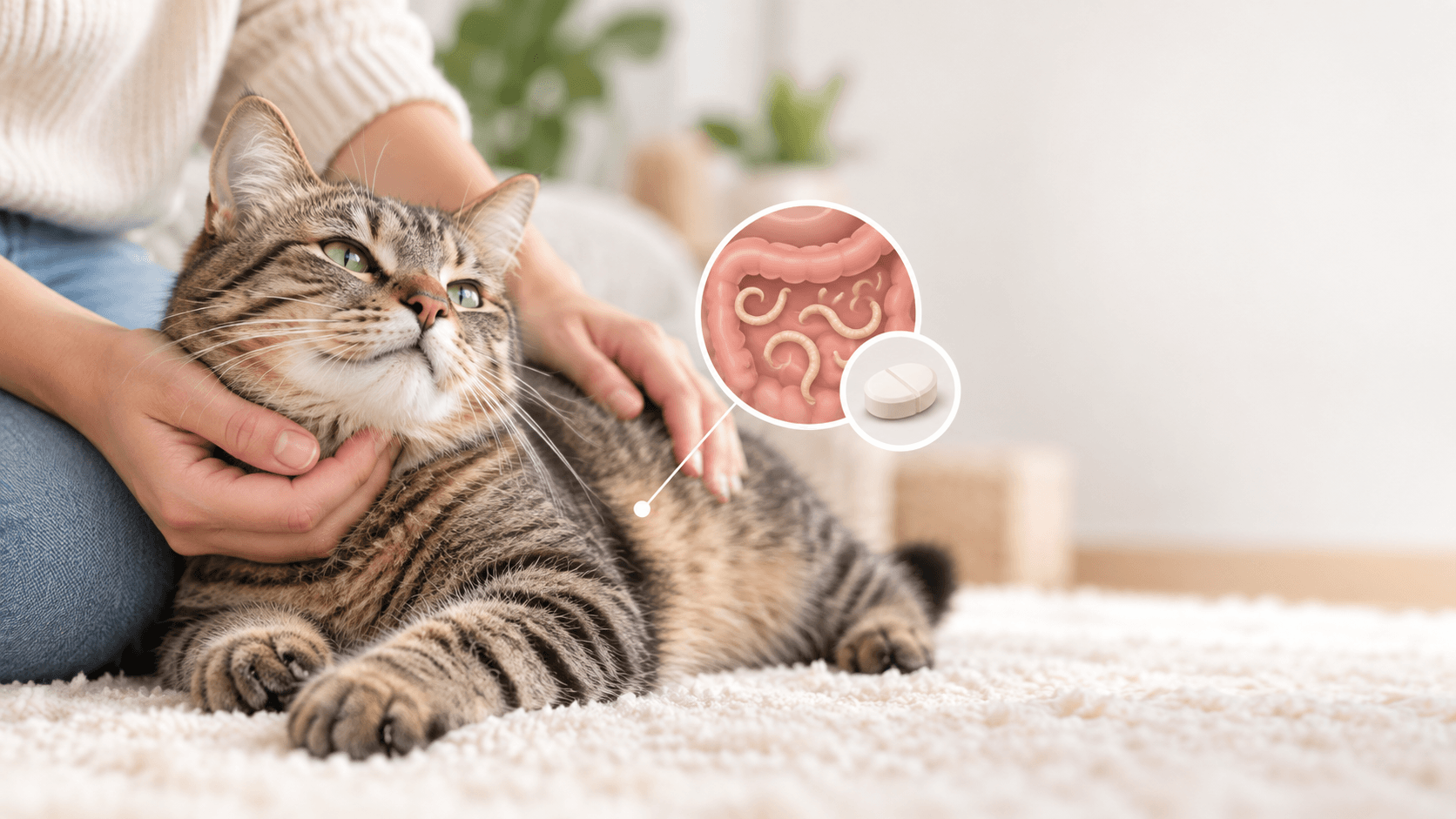 Un chat examiné par un vétérinaire